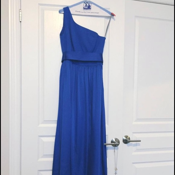 One Shoulder Dress with Satin Sash - Picture 4 of 6